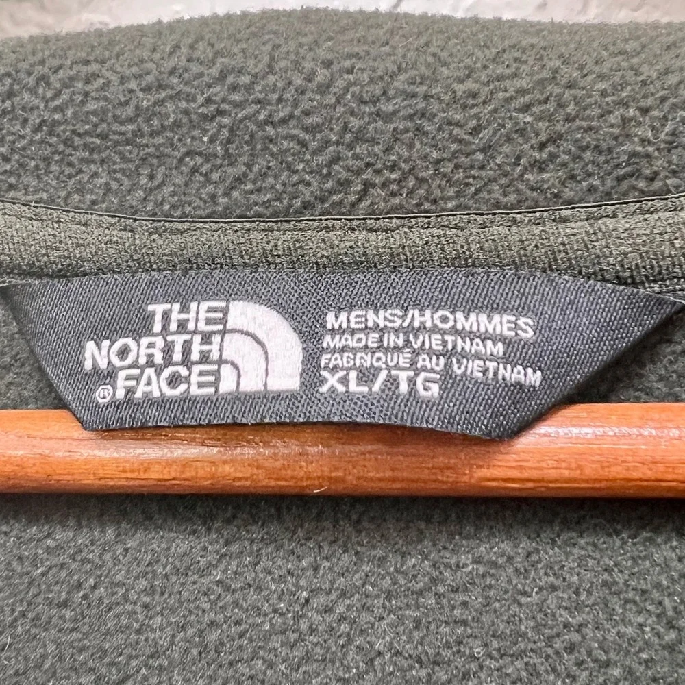 The North Face Tru North Mens XL Full‎ Zip Hoodie Green Wool Blend Fleece Jacket